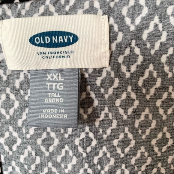 OLD NAVY XXL Tall Black White Short Romper - Picture 6 of 8